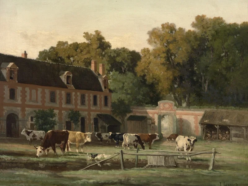 1812-Louis Coignard - Casale nella valle dell'Auge